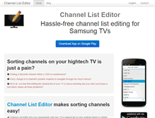 Tablet Screenshot of channellisteditor.com